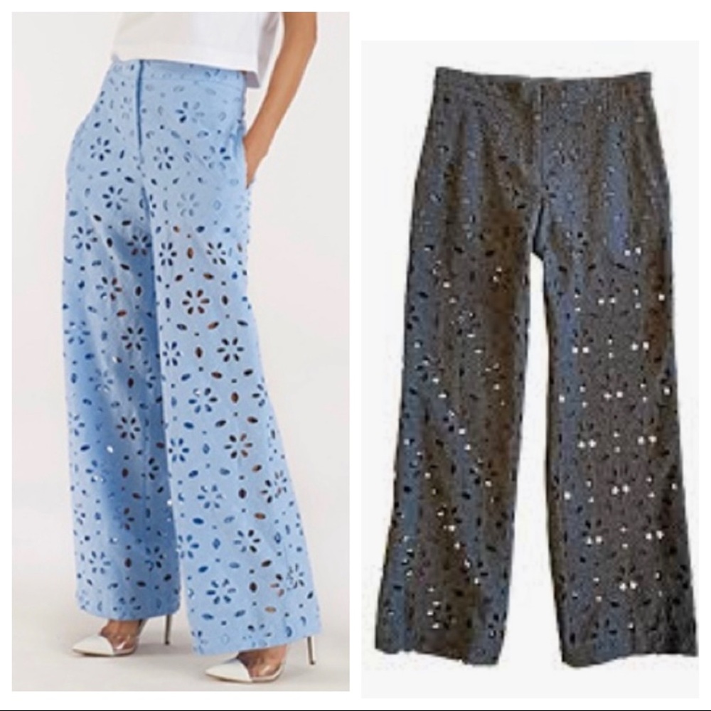 NWT Bigio Spring Collection Floral Eyelet Pants * Small Flaw*